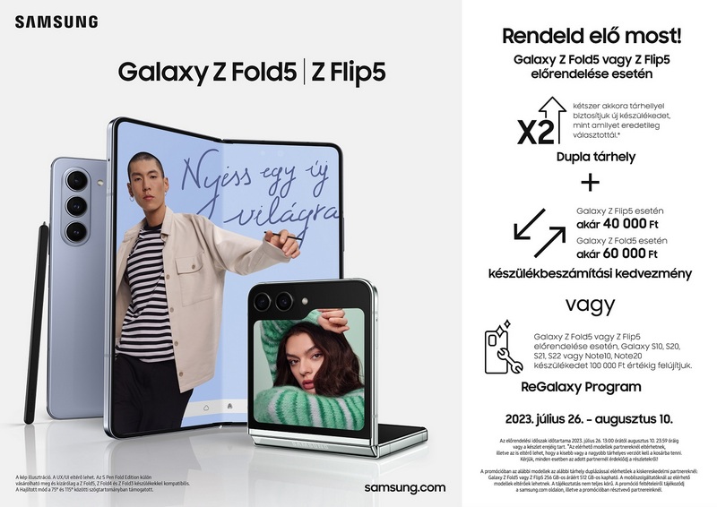 Samsung Galaxy Flip5 és Fold5. HOL Magazin 2023.