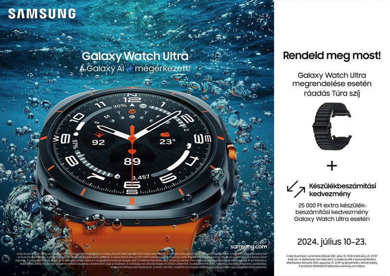 Galaxy Watch Ultra. A Samsung új, intelligens viselhető eszközei. HOL Magazin 2024.