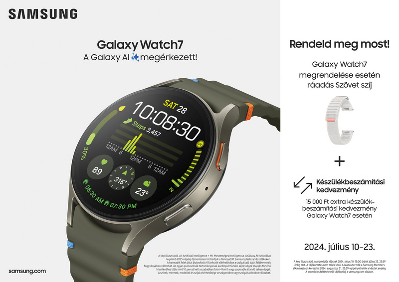 Galaxy Watch 7. A Samsung új, intelligens viselhető eszközei. HOL Magazin 2024.